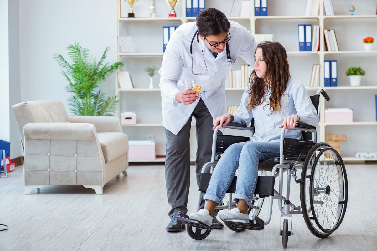 Disabled Patient on Wheelchair  